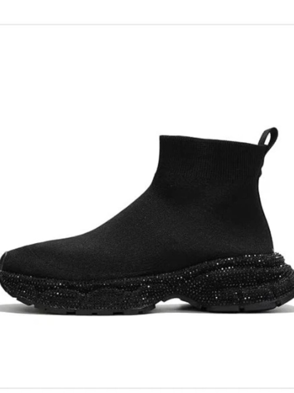 Cape Robbin Lynelle Women's Sock Sneakers Slip On Sock Shoes Black Size 7 NEW